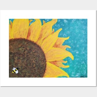 Painted Sunflower Posters and Art